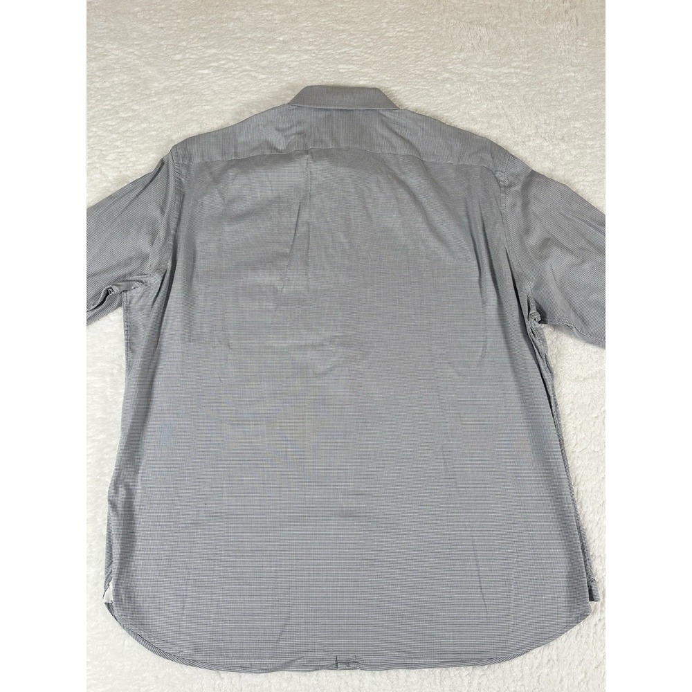 John Varvatos Gray White Geometric Long Sleeve Button Up Shirt Men's 16.5 32/33‎ - Picture 3 of 8